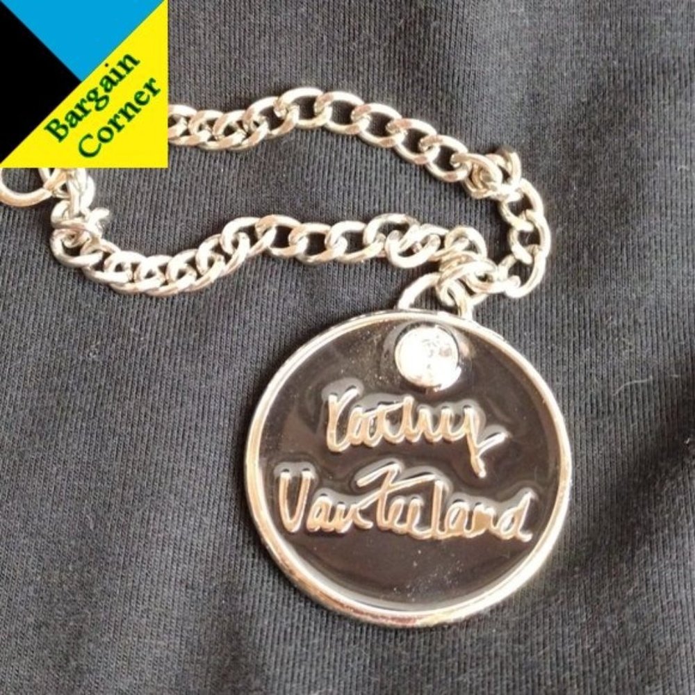 Black & Silver Kathy Van Zeeland Logo chain